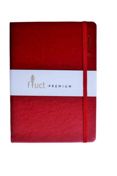 Fluct Notebook by Anupam With Elastic Closure Red A5 192 pages (Plain pages)