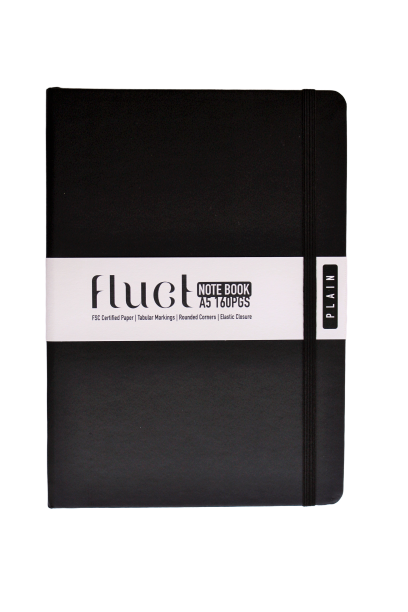 Fluct Notebook by Anupam With Elastic Closure A5 192 pages (Plain pages)