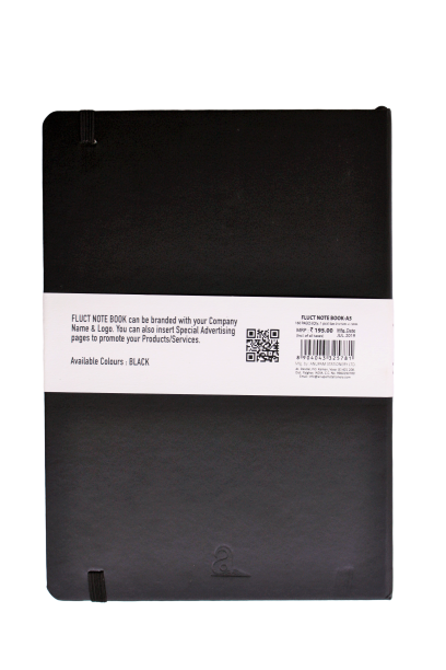 Fluct Notebook by Anupam With Elastic Closure A5 192 pages (Plain pages)