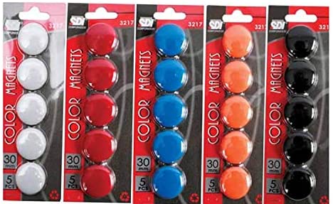 SDI COLOUR MAGNET 30MM (SET OF 5)