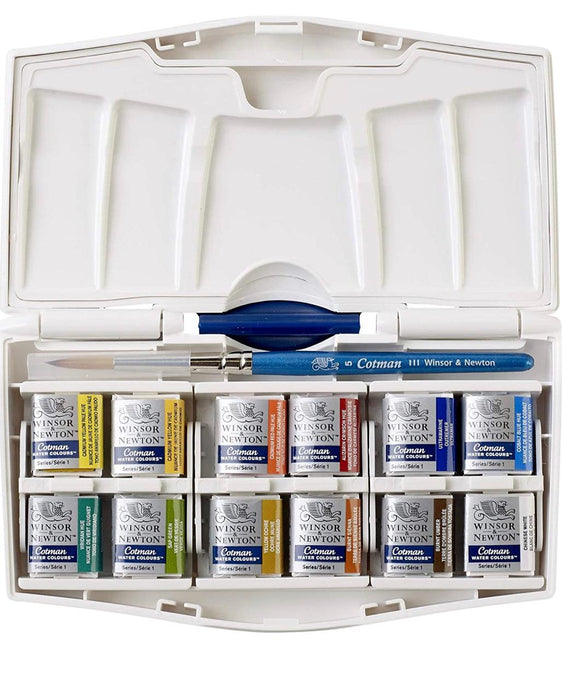 Winsor & Newton Cotman Water Colour Paint Pocket Plus Set, Set of 12