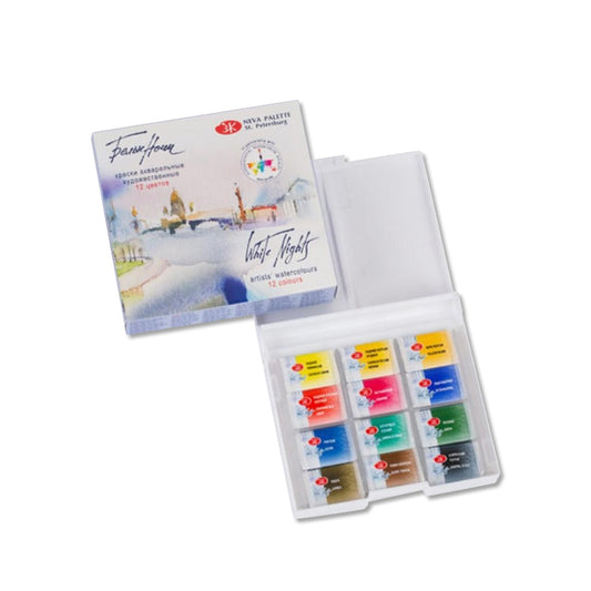 White Nights Artist’s Water Colour Cake Set - Set of 12