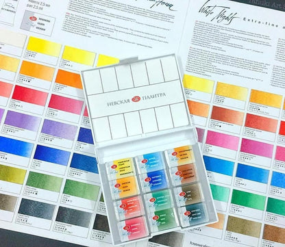 White Nights Artist’s Water Colour Cake Set - Set of 12