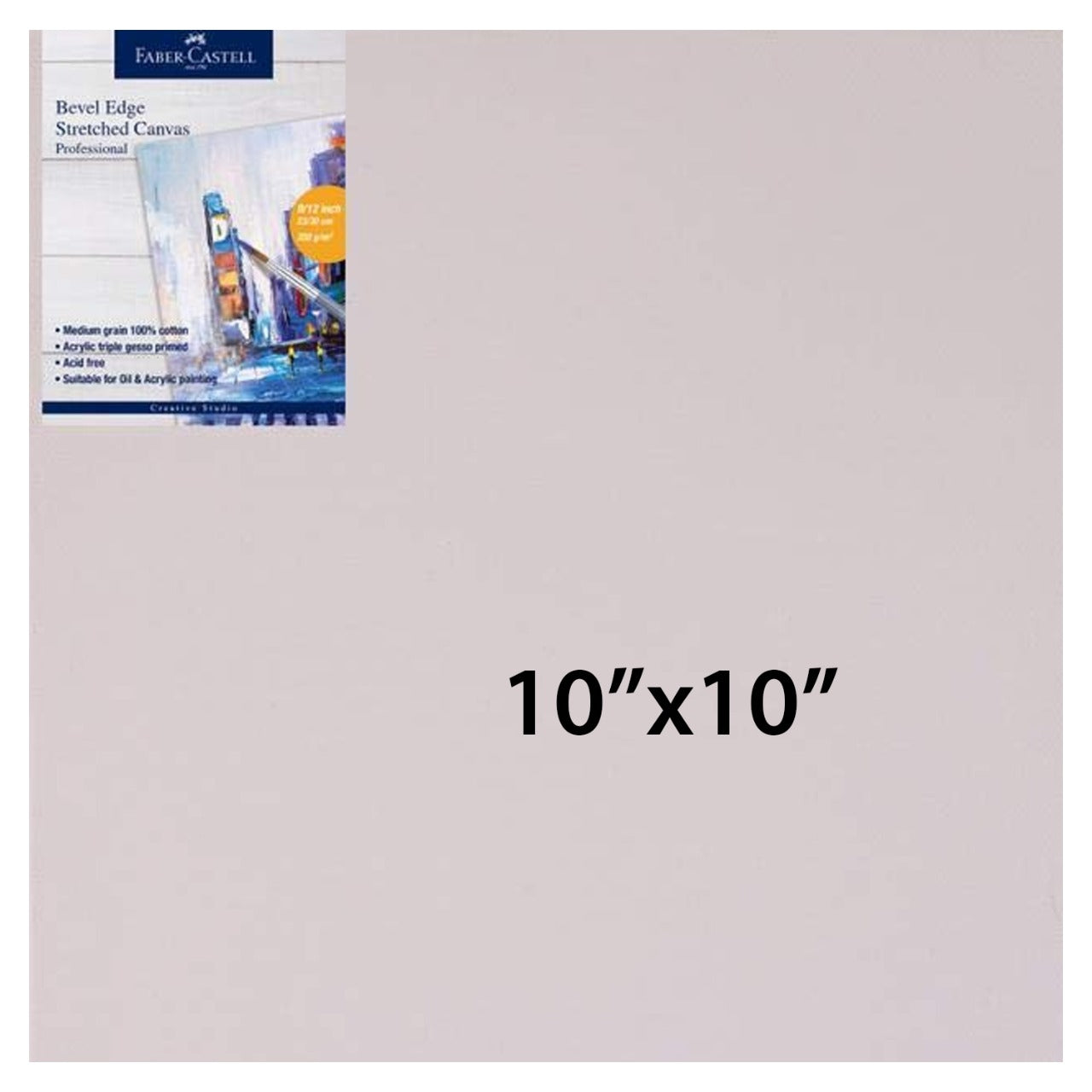 FABER-CASTELL STRETCH CANVAS 10X10