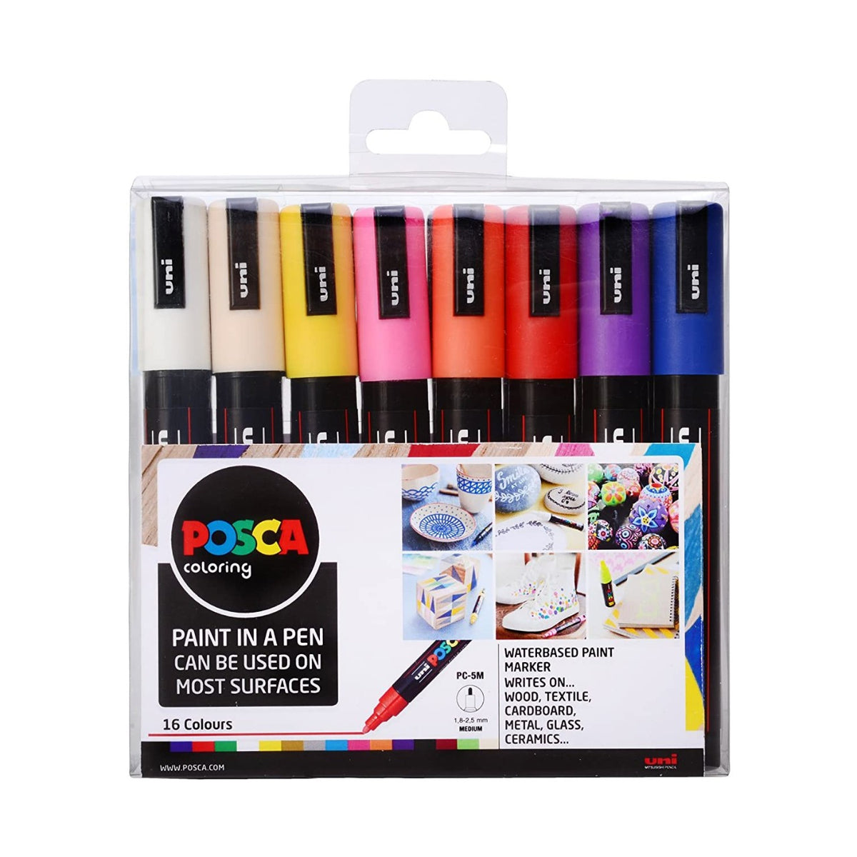 Uni POSCA PC-3M Water-Based Pigment Ink Markers Set of 16 — Bansal