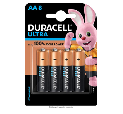 Duracell Ultra AA Cells Pack of 8 (1.5V Alkaline)