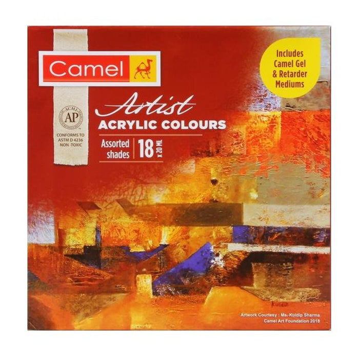 Camel Artist Acrylic Colours -18 Shades 20ML Each