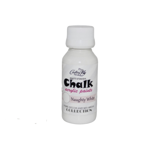 Craft fly Chalk Acrylic Paints- Naughty White Matt Finish (60ml)