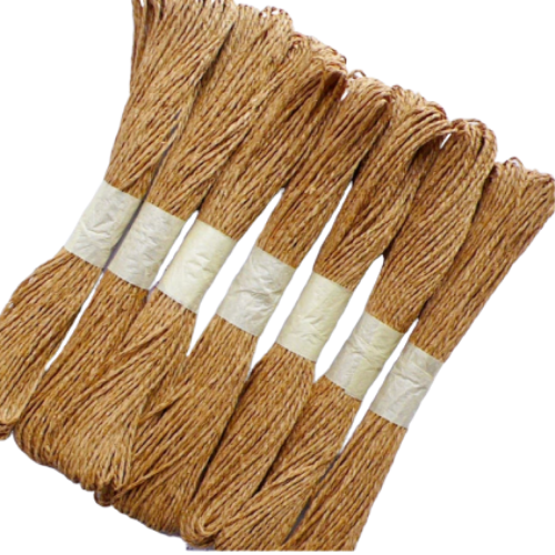 Twisted Jute Rope Threads (Natural Color)- Set of 12 Pieces