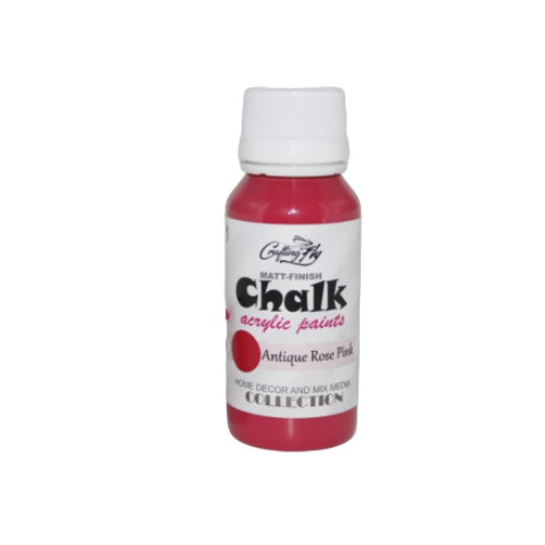 Craft fly Chalk Acrylic Paints- Antique Rose Pink Matt Finish (60ml)