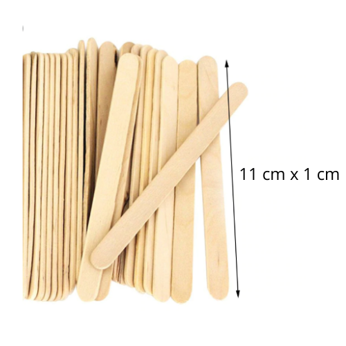 Natural Wooden Ice Cream Popsicle Sticks- Pack of 60 sticks