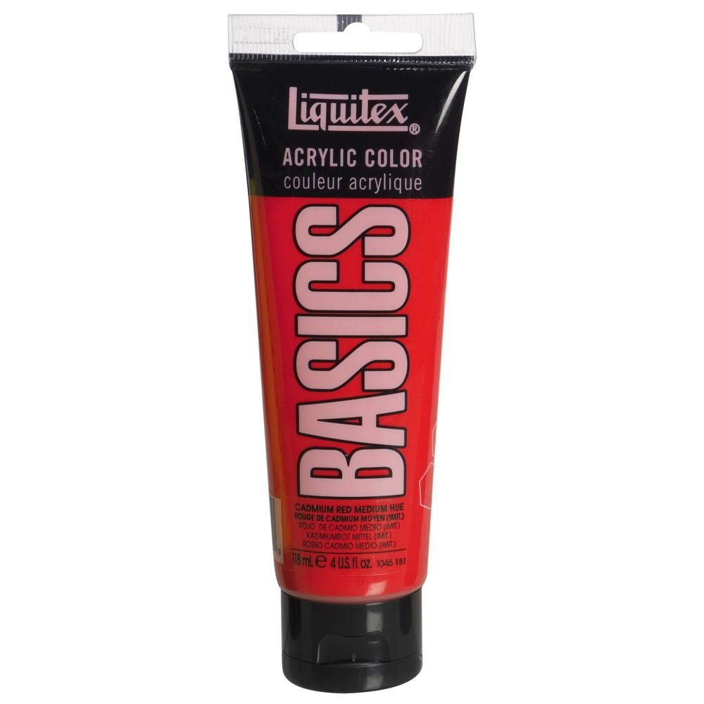 Liquitex Basics Acrylic Color-Cadmium Red medium hue (118ml)