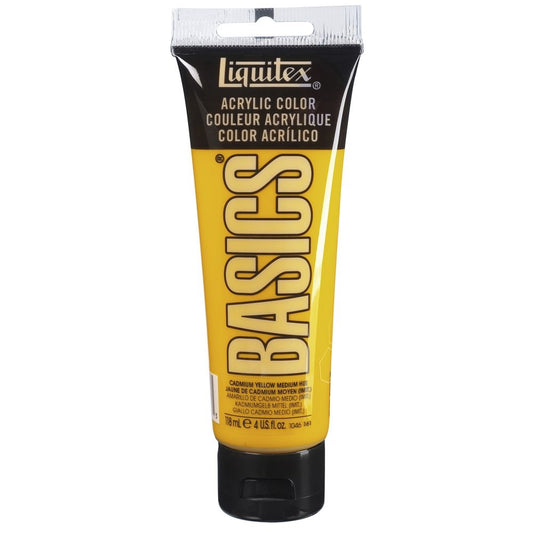 Liquitex Basics Acrylic Color- Cadmium Yellow Medium Hue (118ml)