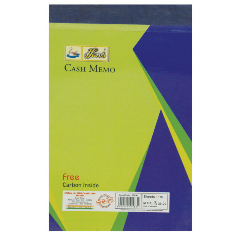Hans Cash memo ( 100 sheets)
