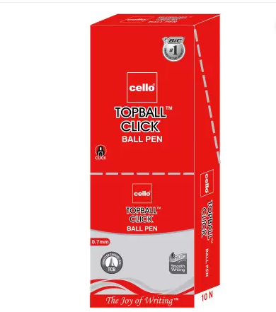 Cello Topball Click Ball Pen Set of 10