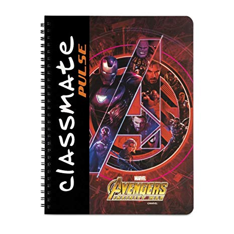 Classmate Pulse Exercise Book (spiral)- Avenger series (180 Pages) Pack of 2
