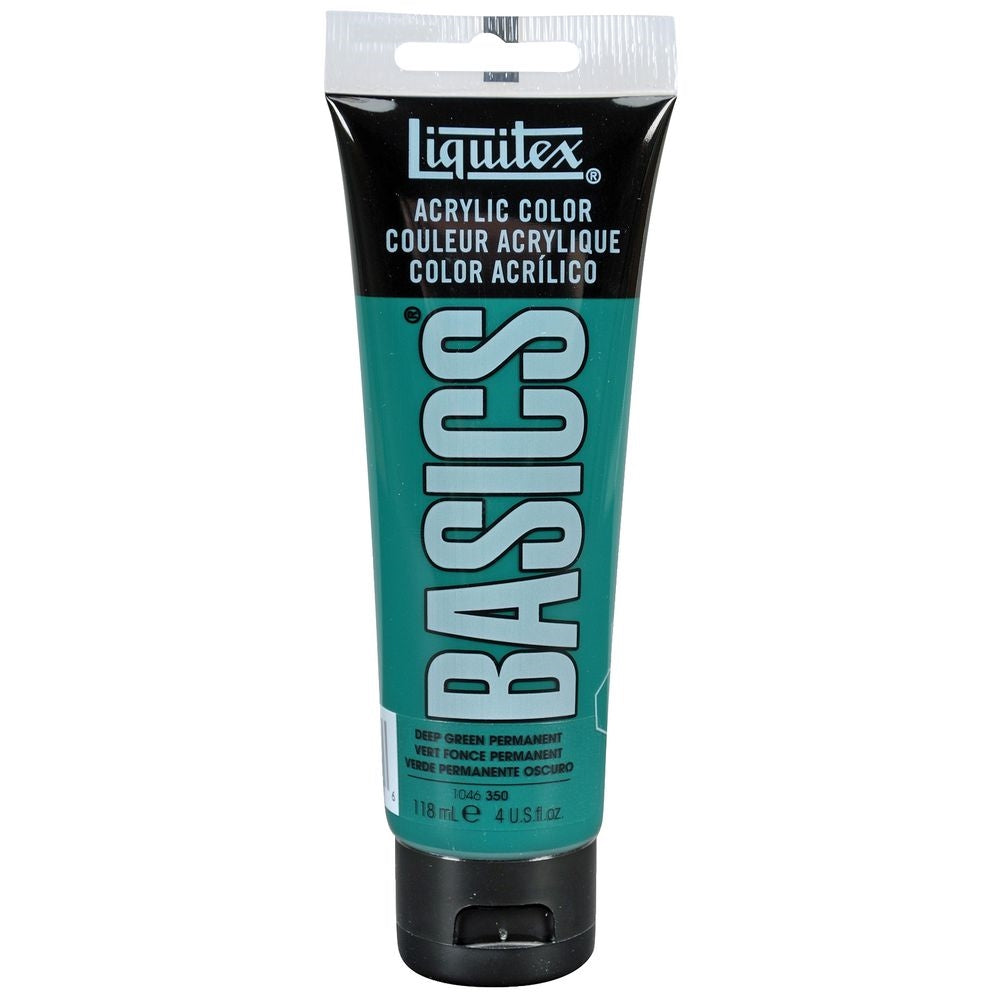 Liquitex Basics Acrylic Color-Deep Green Permanent (118ml)