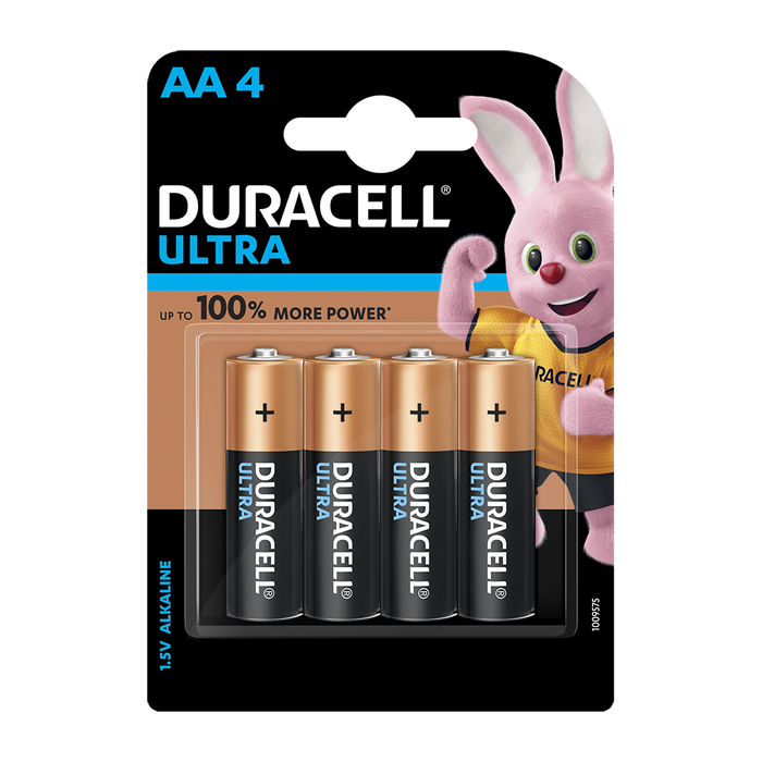 Duracell Ultra AA Cells Pack of 4 (1.5V Alkaline)