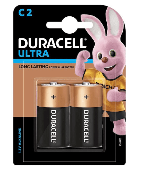 Duracell Ultra C2 Cells Pack of 2 (1.5V Alkaline)