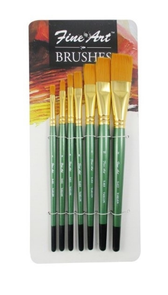 Fine Art flat brushes- Set of 7