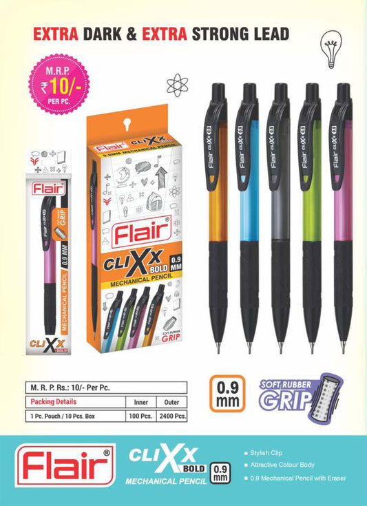 Flair Clixx Bold 0.9 mm Mechanical pencil Pack of 10