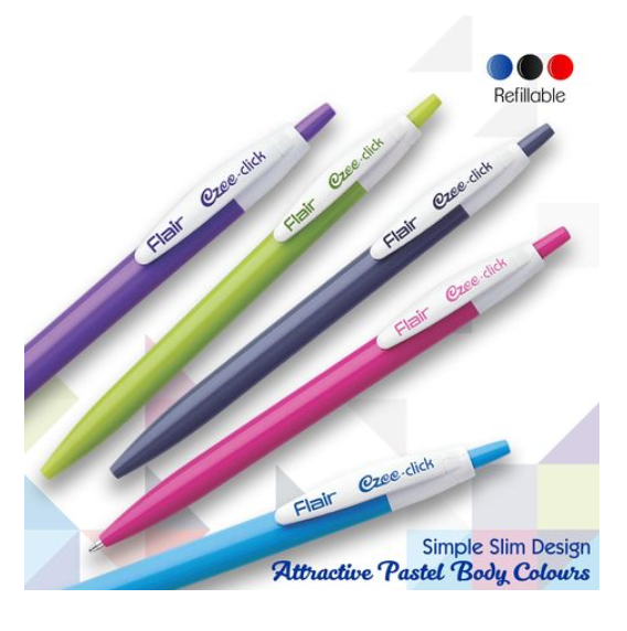 Flair Ezee Click ball pens set of 5