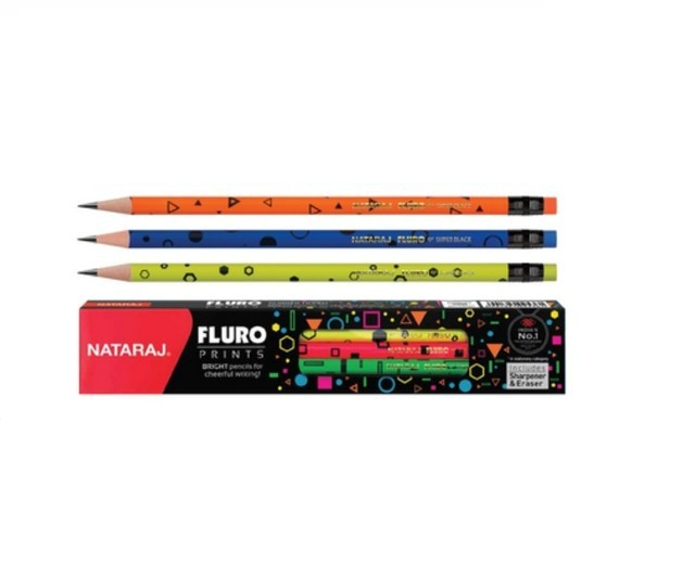 Natraj FLURO Prints Bright Pencils