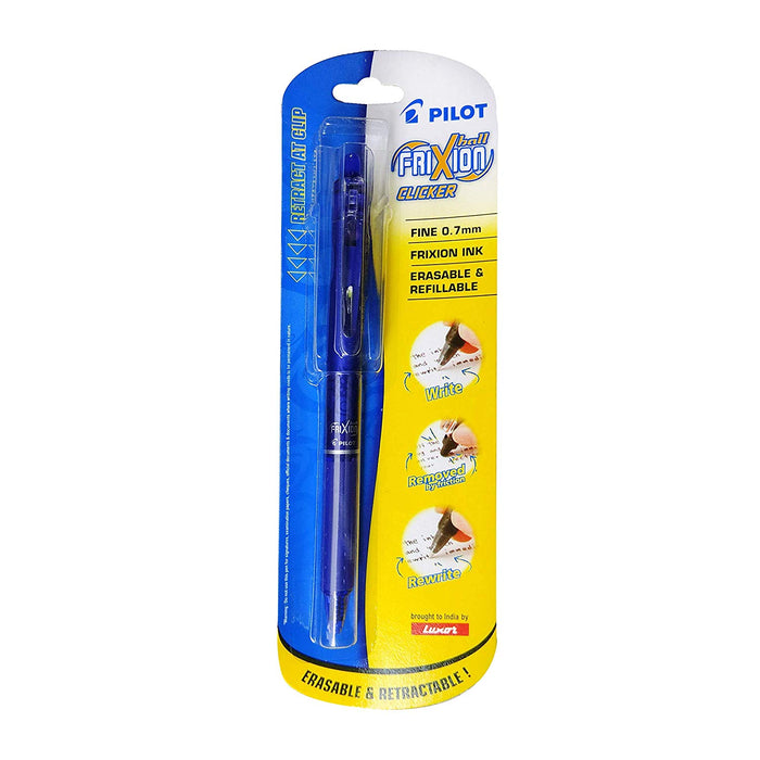 Pilot Frixion Clicker 0.7mm Blue Erasable Ink