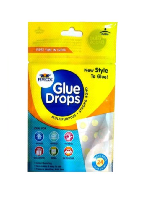 Fevicol Glue Drops 24u ( 2 sheets x 12 glue drops)