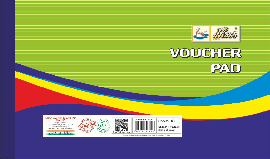 Hans Voucher Pad booklet (80 sheets) – Bansal Stationers