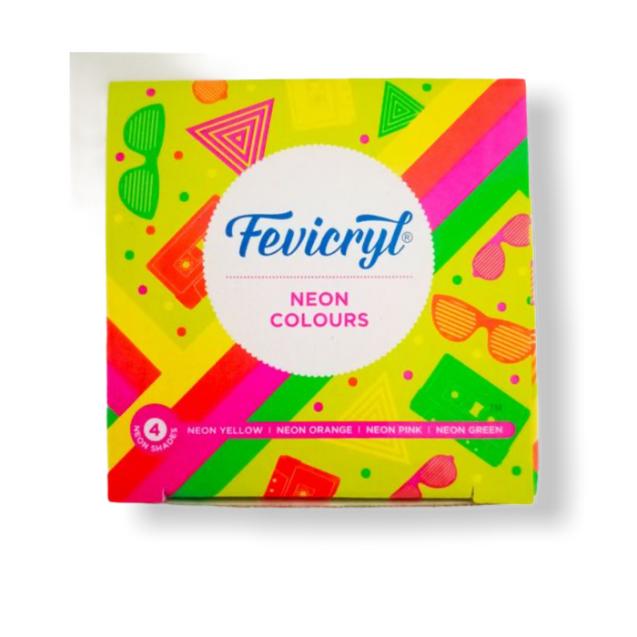 Fevicryl Neon Colours,Box of 4 Shades