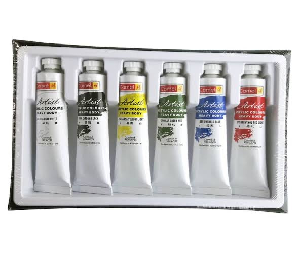 Camel Artist Heavy Body Acrylic Colours 6 Shades