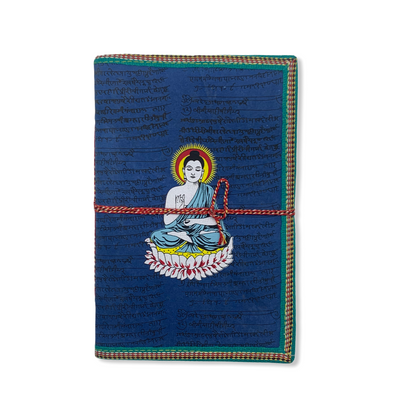 JAIPUR HAND MADE NOTE BOOK ( BUDDHA MOTIF PARROT GREEN)