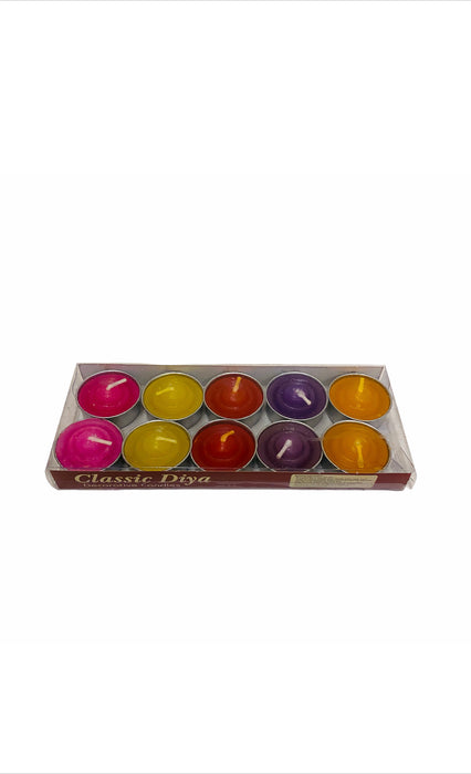 Tea Light Candle Colored Pack of 10