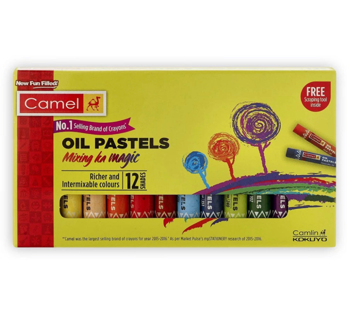 Camel Oil Pastels 12 shades — Bansal Stationers