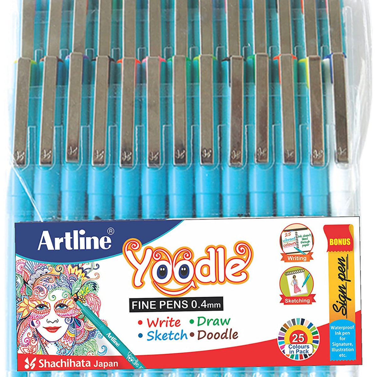 Artline Yoodle Art Pen 0.4 mm Nib for Doodling Sketching Drawing