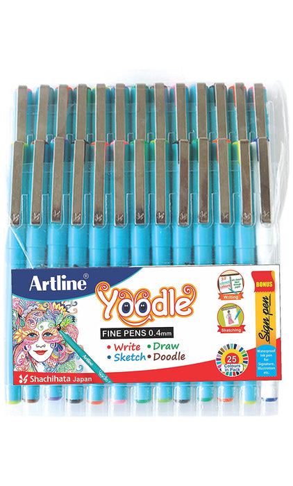 Artline Yoodle Fine Tip Pen Set of 25