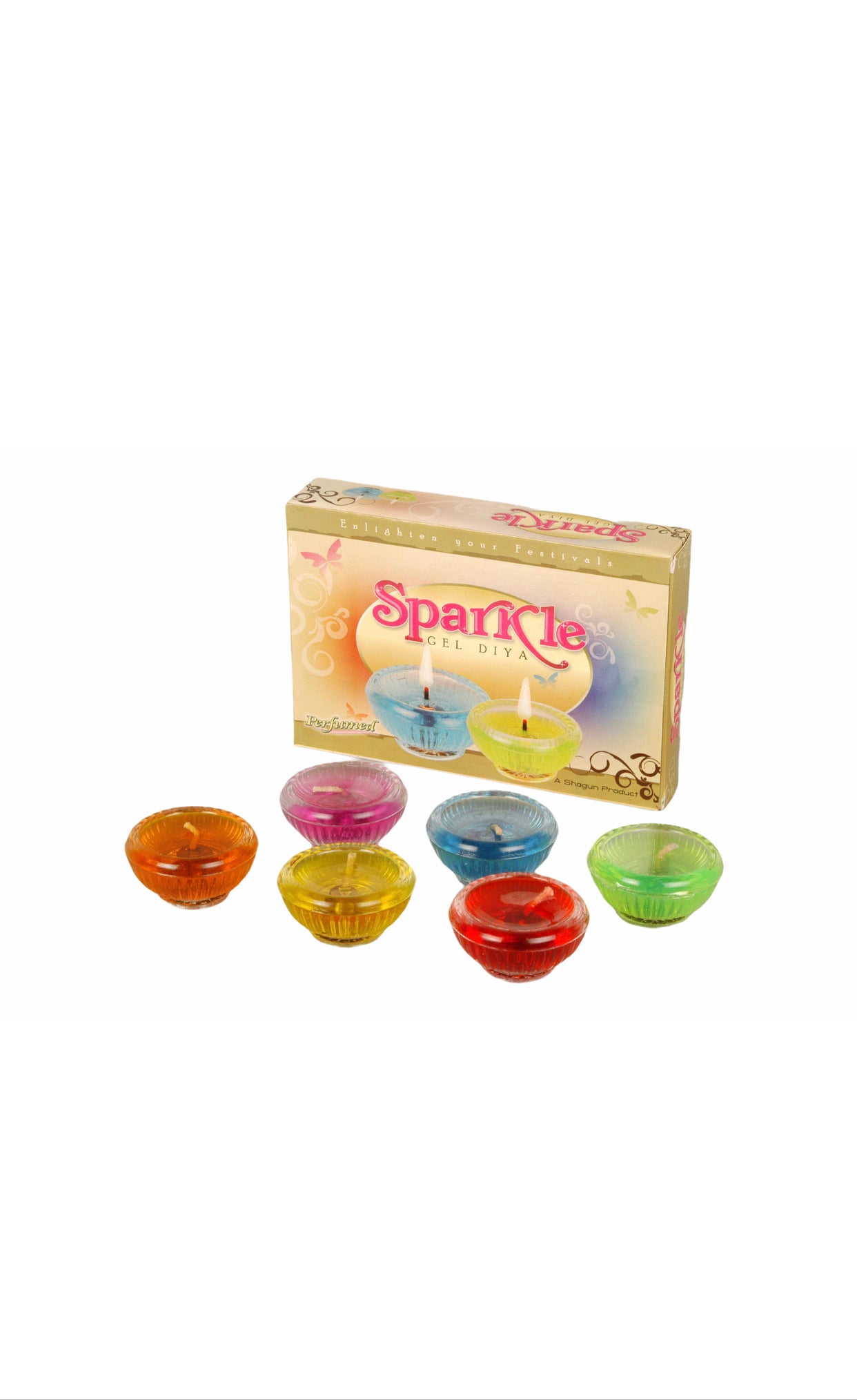 Gel Sparkle Diya Set of 6