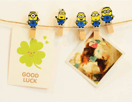 Wooden Clip Set - Minions