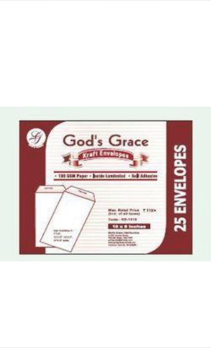God's Grace Kraft Envelopes 10x8 inches