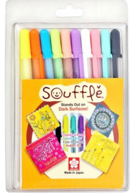 Sakura Gelly Roll Souffle 3-D Opaque Ink Set of 10