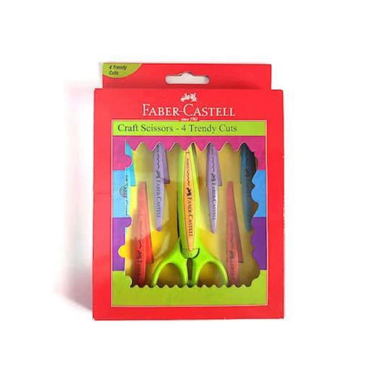 Faber Castell Craft Scissors - 4 Trendy Cuts