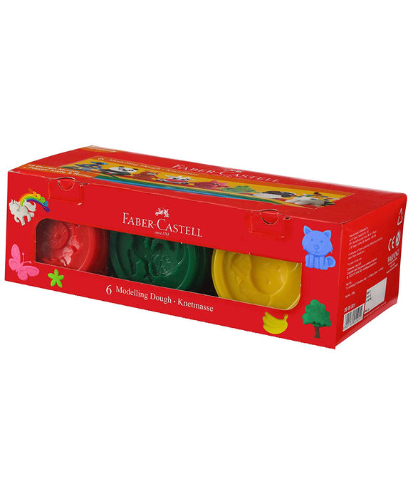 Faber-Castell Modelling Dough - Pack of 6 (Assorted)