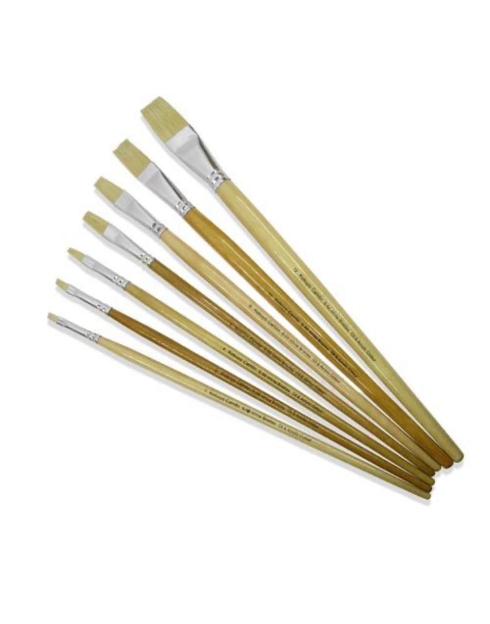 Camlin Brushes (Series 56 Flat brush)-Set of 7