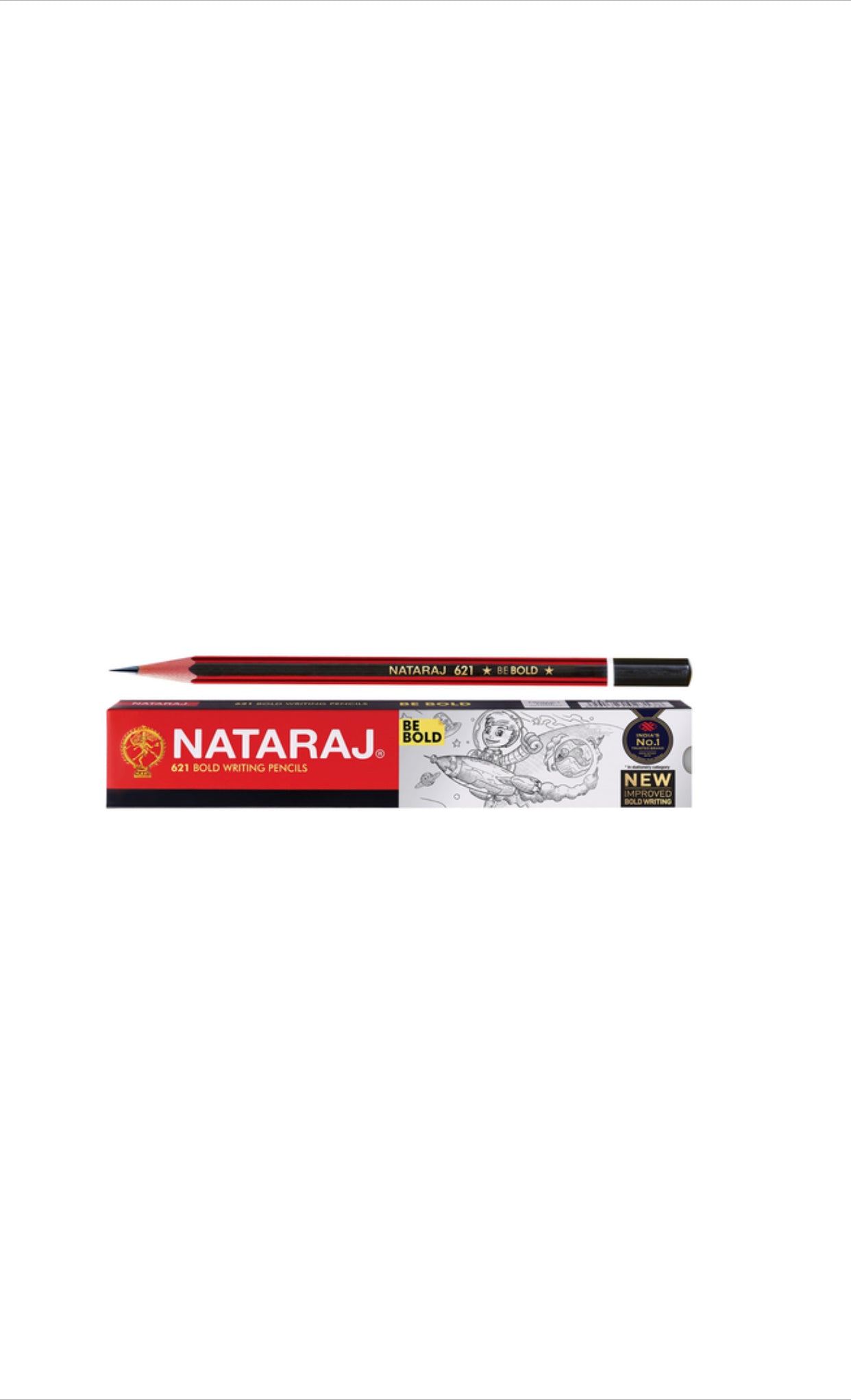 Nataraj 621 Bold Writing Pencils (Pack of 10)