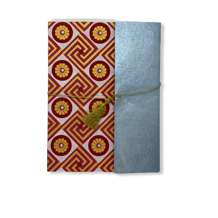 JAIPUR HAND MADE NOTE BOOK ( HALF CURTAIN MOROCCON RED )