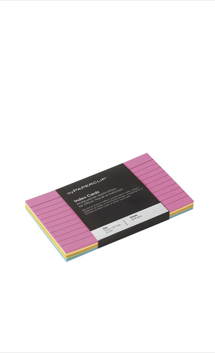 myPAPERCLIP Index Cards, Small, S1 (3 x 5 in.), Ruled,