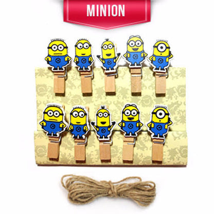 Wooden Clip Set - Minions