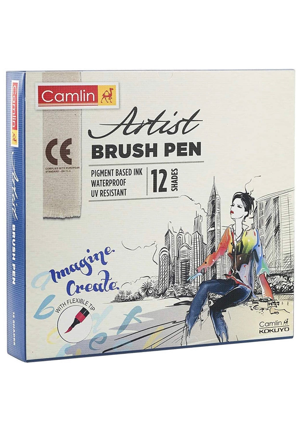 Camlin Artist Brush Pen Set - Pack of 12 (White)