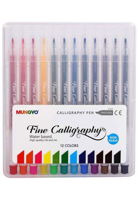 Mungyo Calligraphy Pen (Set Of 12 Assorted Colours)